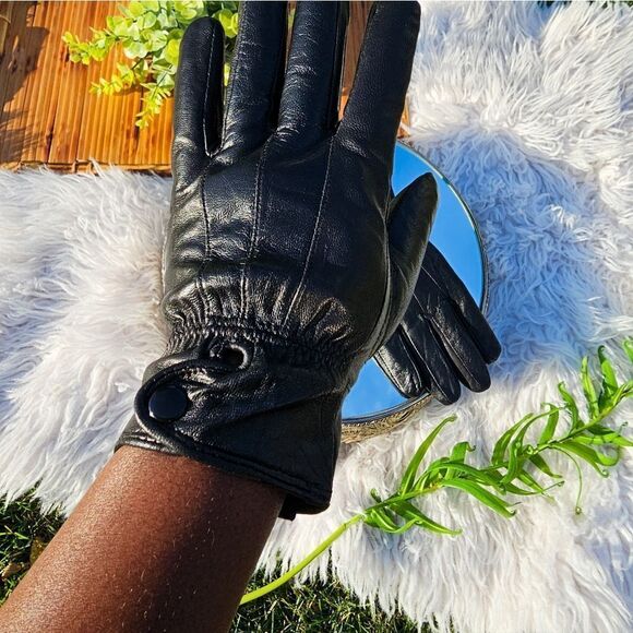 VTG Classic John Kent Leather Blend, Snap Closure Cuff Gloves. - Picture 6 of 11